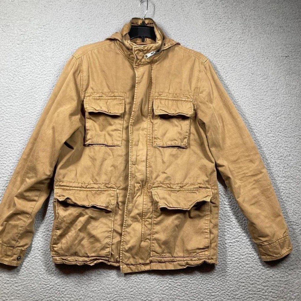 Old Navy Chore Field Jacket Womens M‎ Brown Med Weight Army Style Cargo Gorpcore
